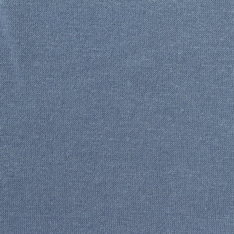 Brushed Polyester Viscose French Terry Fabric, 280 gsm, 180 cm — Blue
