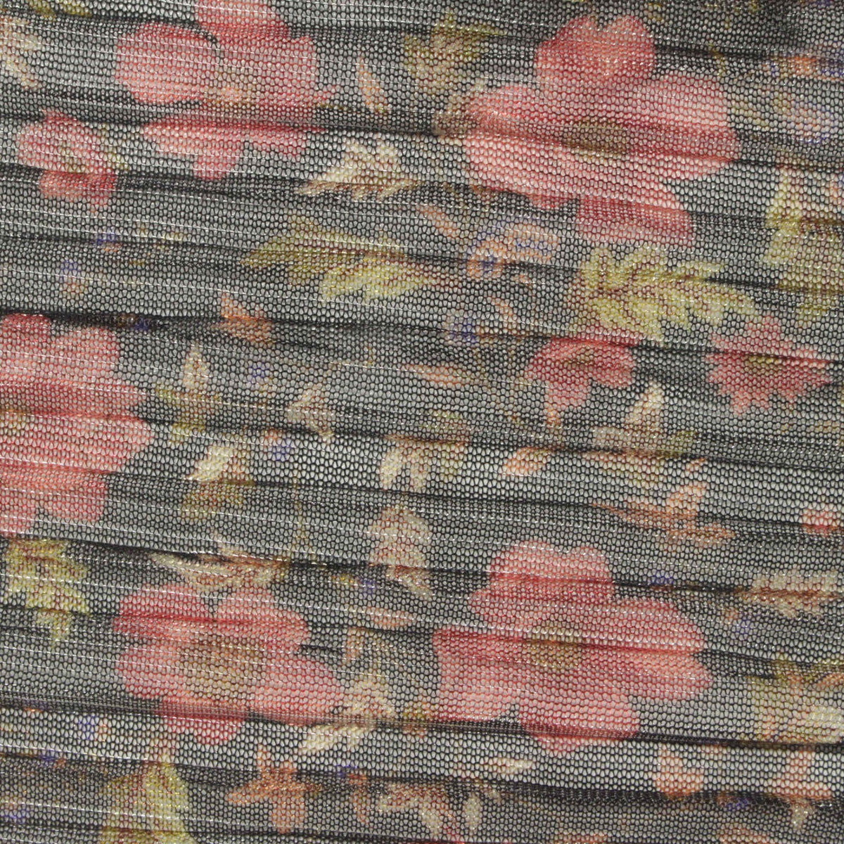 Pink Floral Jersey Knit, Polyester, 60 gsm
