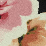 Pink Floral Linen-Look, Polyester — texture