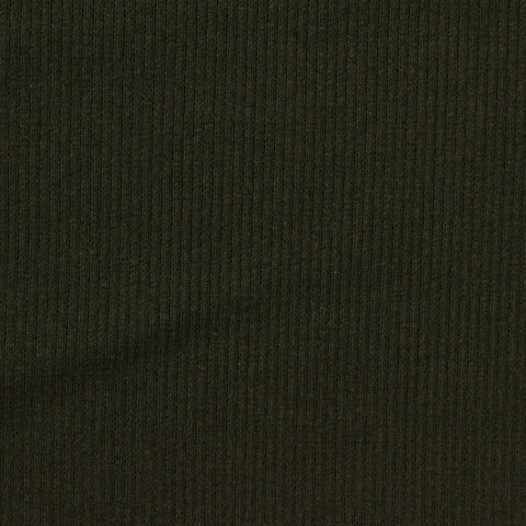 Polyester Cotton Stretch Rib Knit Fabric, 240 gsm, 160 cm — Green