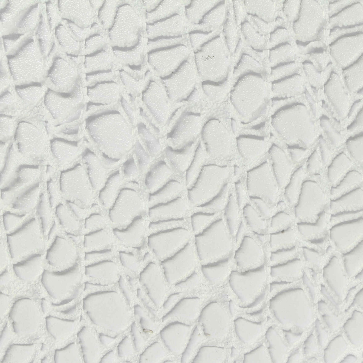 White Openwork Warp Knit, Polyester