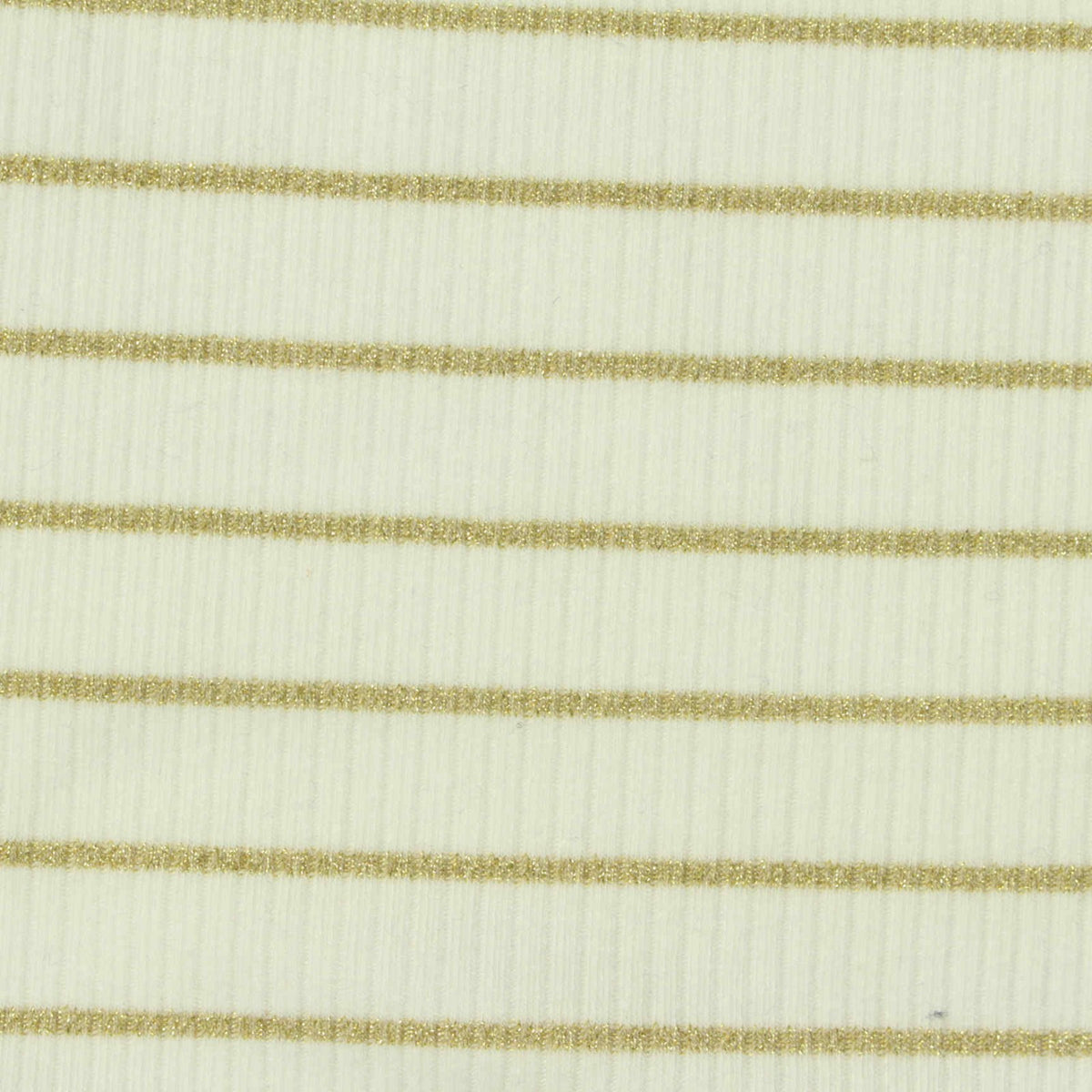 Gold Horizontal-Stripe Rib Knit, Poly-Viscose