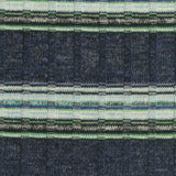 Dark Blue Horizontal-Stripe Rib Knit, Poly-Viscose