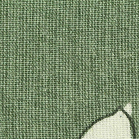 White Leaves Woven, Viscose-Cotton