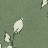 White Leaves Woven, Viscose-Cotton