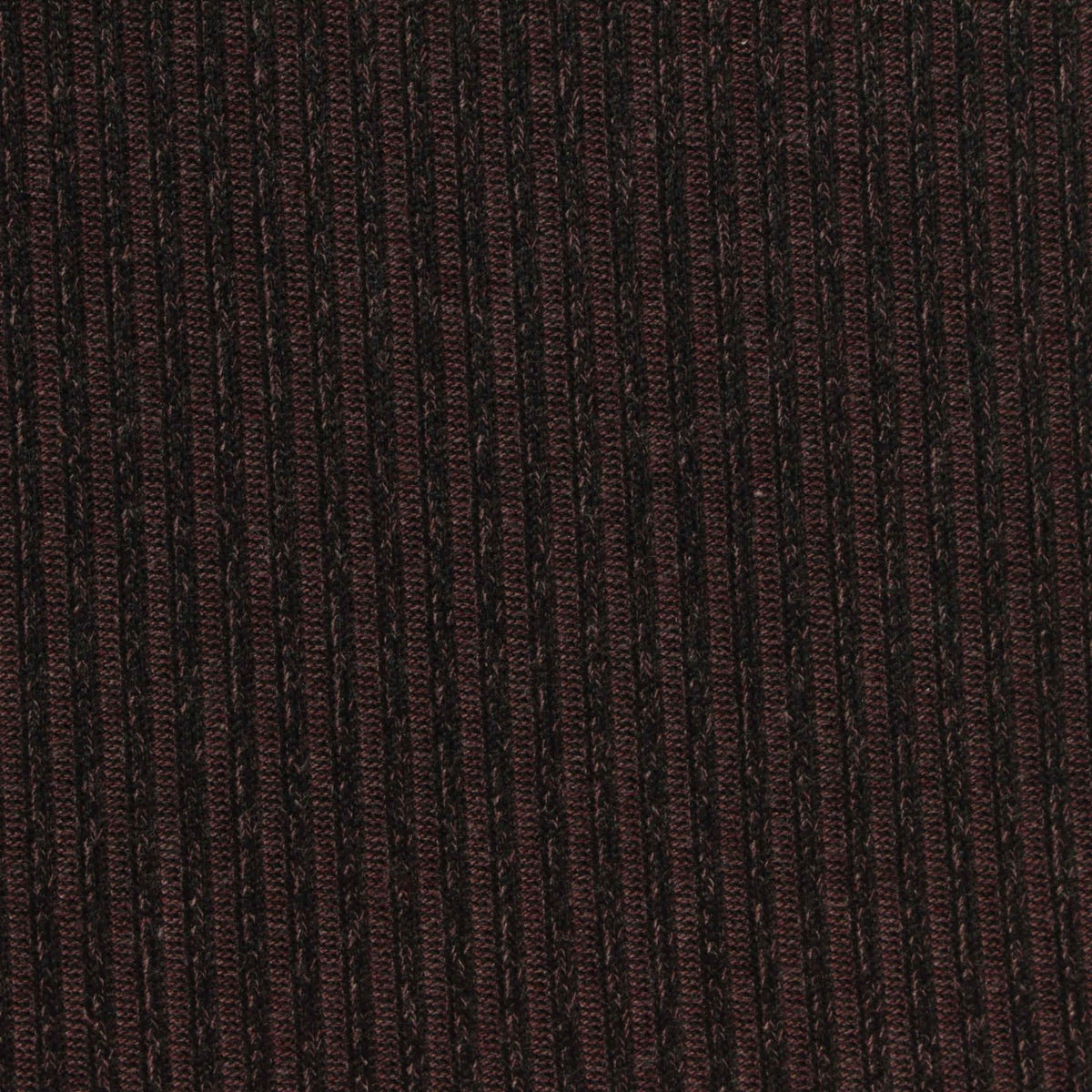 Dark Brown Marl Rib Knit, Poly-Cotton