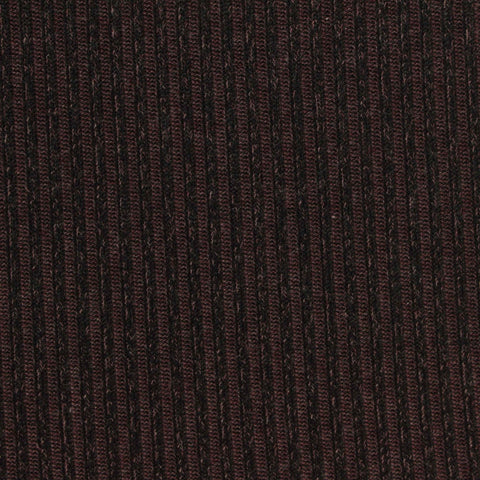 Dark Brown Marl Rib Knit, Poly-Cotton