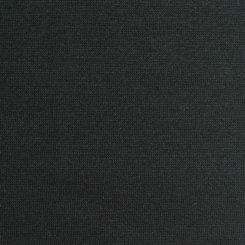 Brushed Polyester Cotton French Terry Fabric, 230 gsm, 160 cm — Black