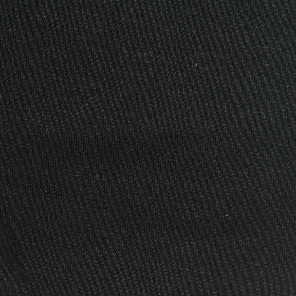 Brushed Polyester Cotton French Terry Fabric, 210 gsm, 160 cm — Black