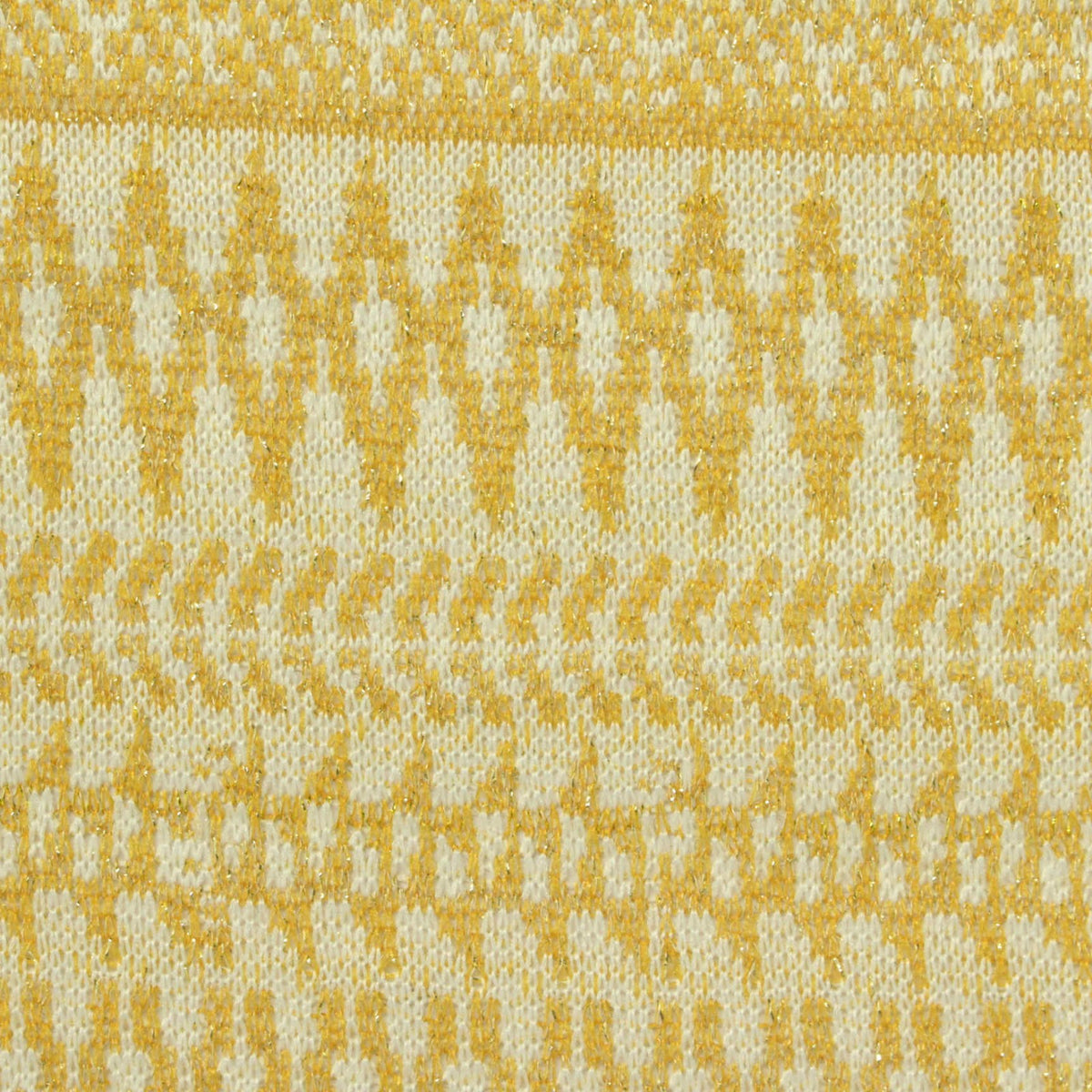 Yellow Zigzag Jersey Knit, Polyester