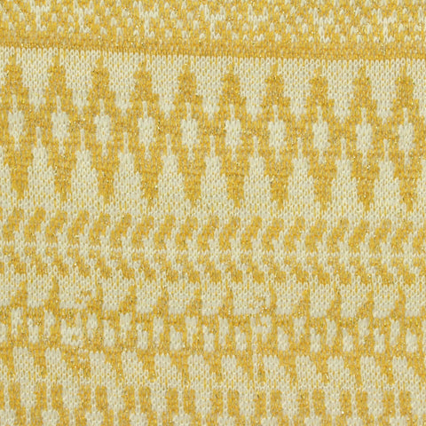 Yellow Zigzag Jersey Knit, Polyester