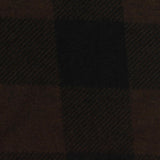 Dark Brown Plaid Interlock Knit, Polyester