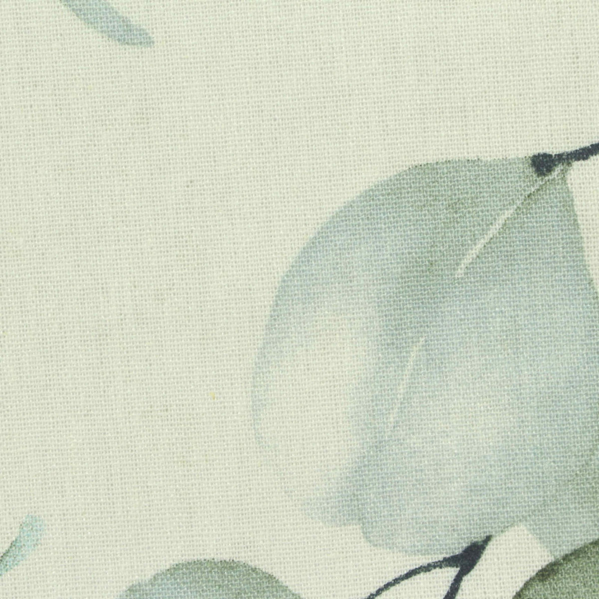 Light Green Leaves Woven, Viscose-Cotton