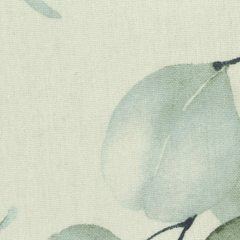 Light Green Leaves Woven, Viscose-Cotton