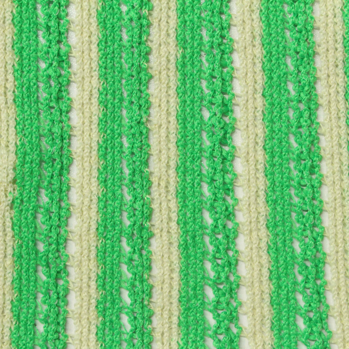 Green Vertical-Stripe Warp Knit, Polyester