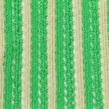 Green Vertical-Stripe Warp Knit, Polyester