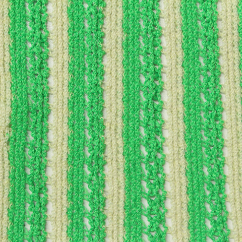 Green Vertical-Stripe Warp Knit, Polyester