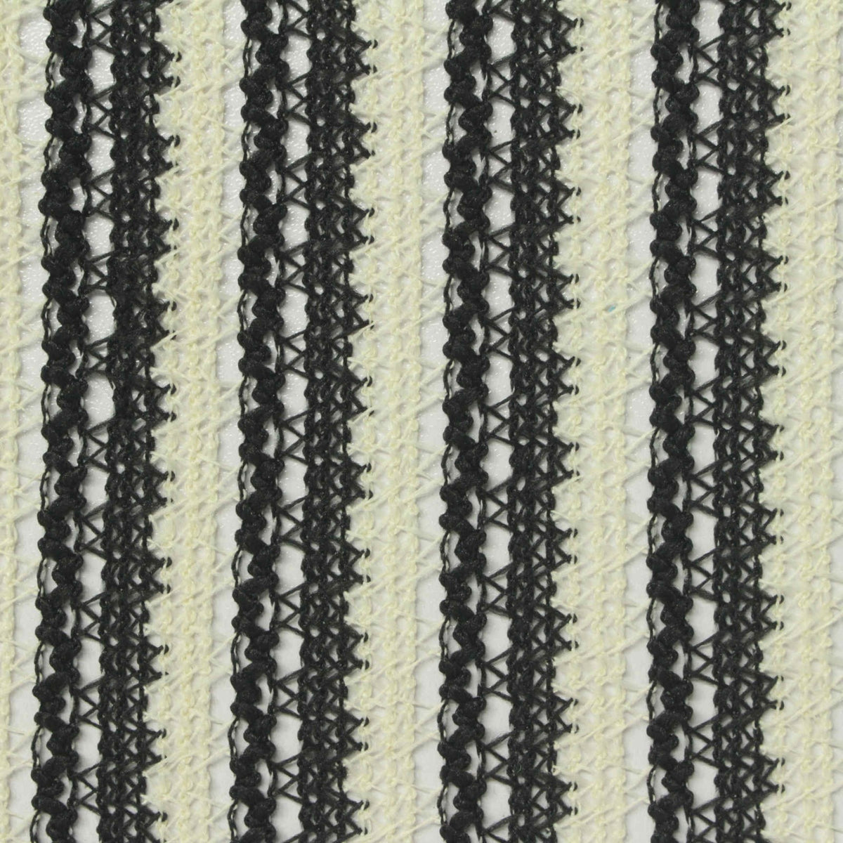 Black Vertical-Stripe Warp Knit, Polyester, 150 gsm, 160 cm