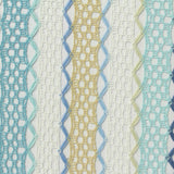 Blue Vertical-Stripe Warp Knit, Polyester