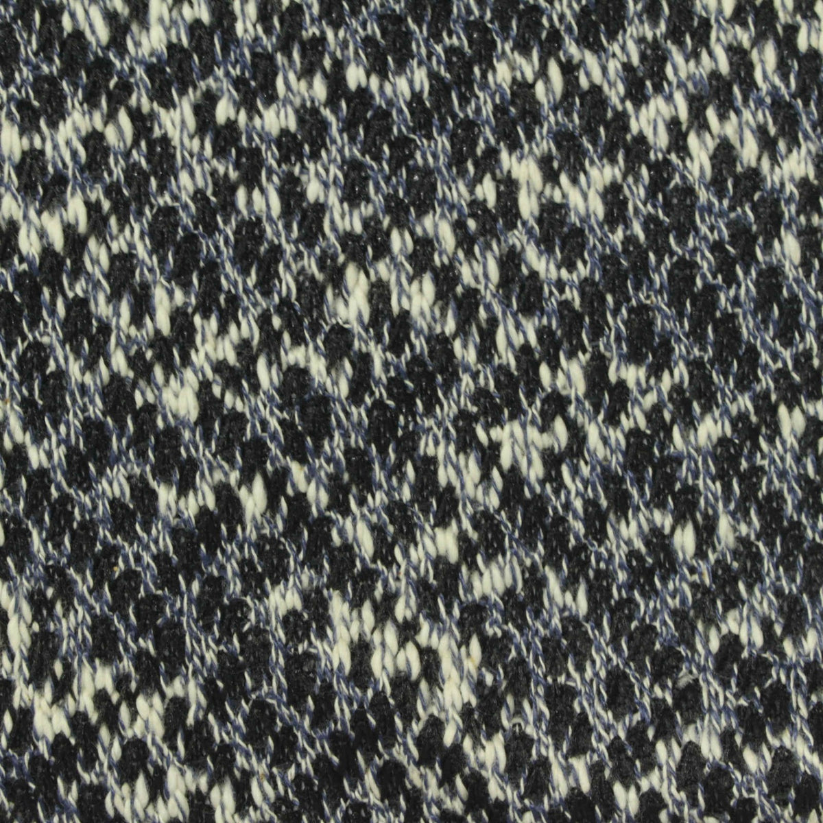 Black Houndstooth Chunky Knit, Poly-Cotton, 290 gsm