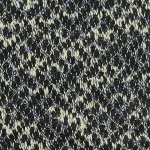 Black Houndstooth Chunky Knit, Poly-Cotton, 290 gsm