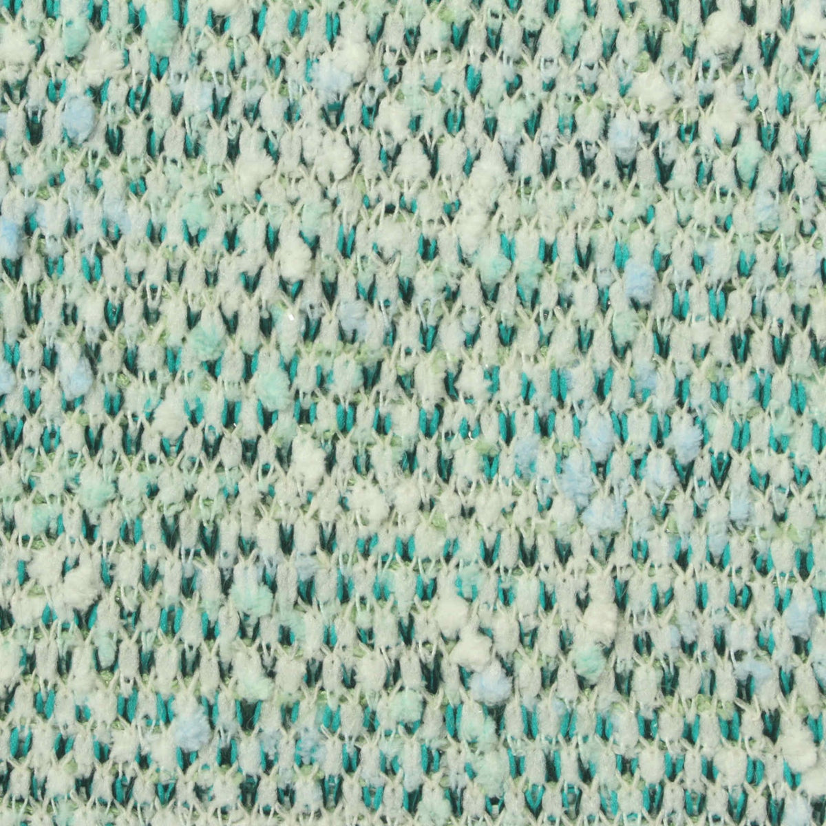 Heathered White Marl Bouclé, Poly-Cotton
