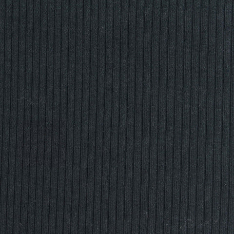 Cotton Stretch Rib Knit Fabric, 300 gsm, 110 cm — Grey