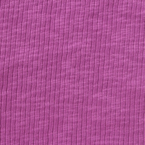 Slub 100% Cotton Rib Knit Fabric, 250 gsm, 120 cm — Purple