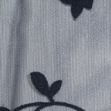 Bold Floral Flocked Polyester Stretch Mesh Fabric, 120 gsm, 150 cm — Grey — texture