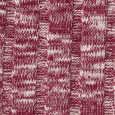 Red Heathered-Marl Rib Knit, Poly-Viscose