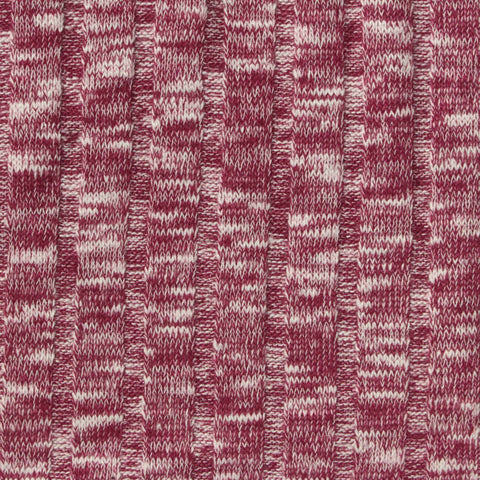 Red Heathered-Marl Rib Knit, Poly-Viscose