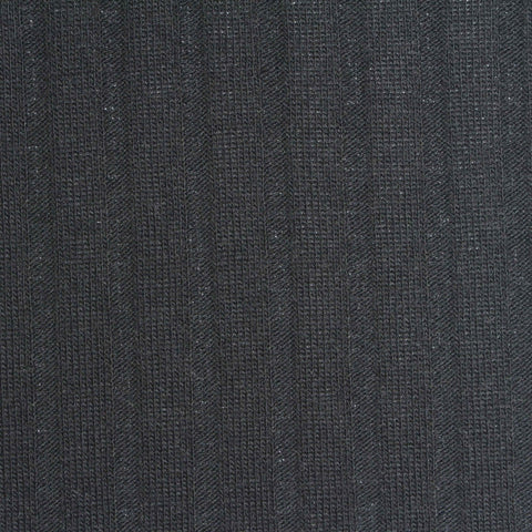 Polyester Stretch Rib Knit Fabric, 230 gsm, 140 cm — Navy