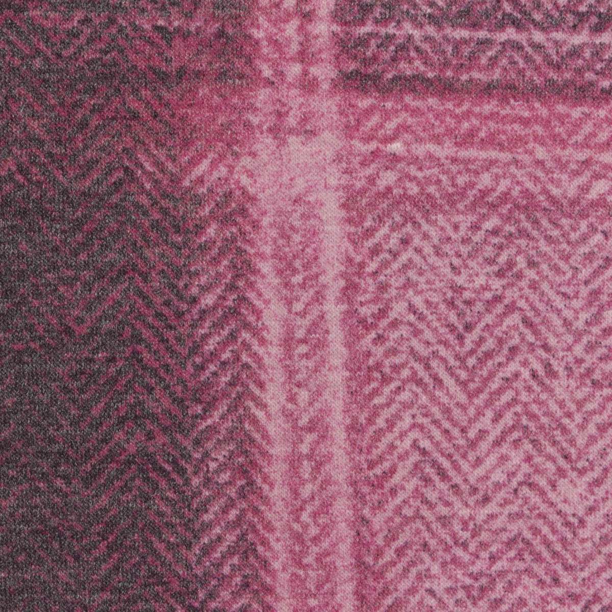 Pink Bold-Plaid French Terry, Poly-Viscose
