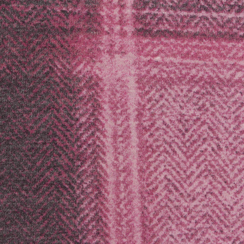 Pink Bold-Plaid French Terry, Poly-Viscose