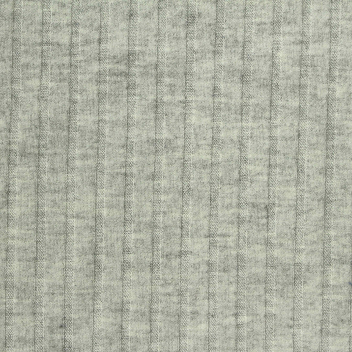 Light Grey Heathered-Marl Rib Knit, Poly-Viscose, 175 gsm
