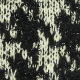 Black Houndstooth Bouclé, Poly-Cotton — texture