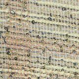 Cream Horizontal-Stripe Bouclé, Poly-Cotton — texture