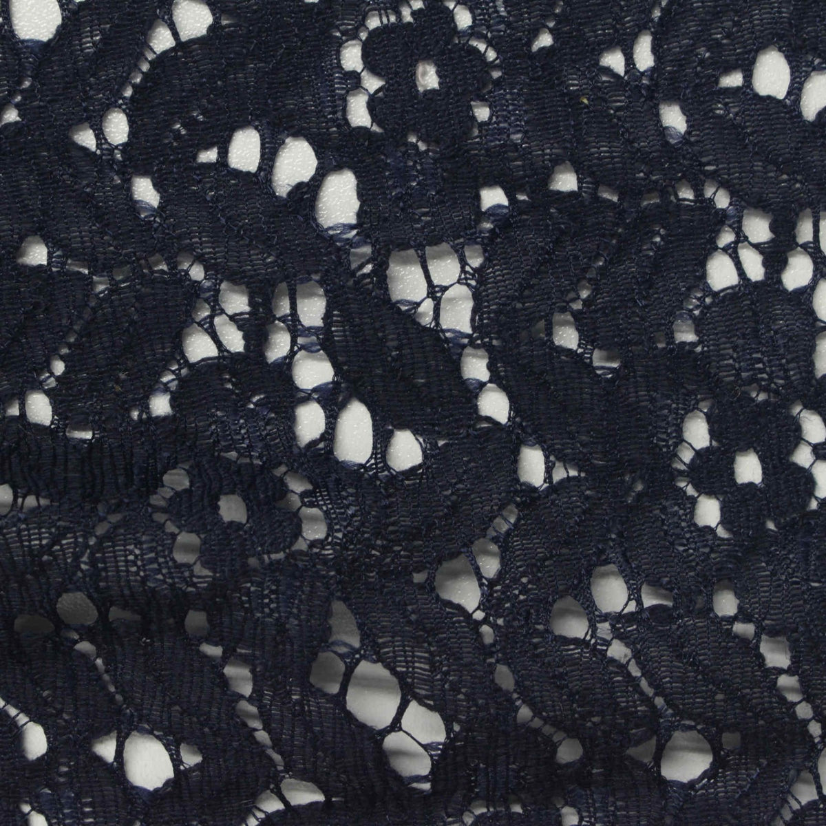 Navy Openwork Lace, Nylon-Cotton