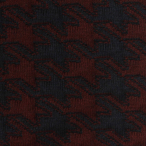 Dark Red Geometric Jacquard, Polyester