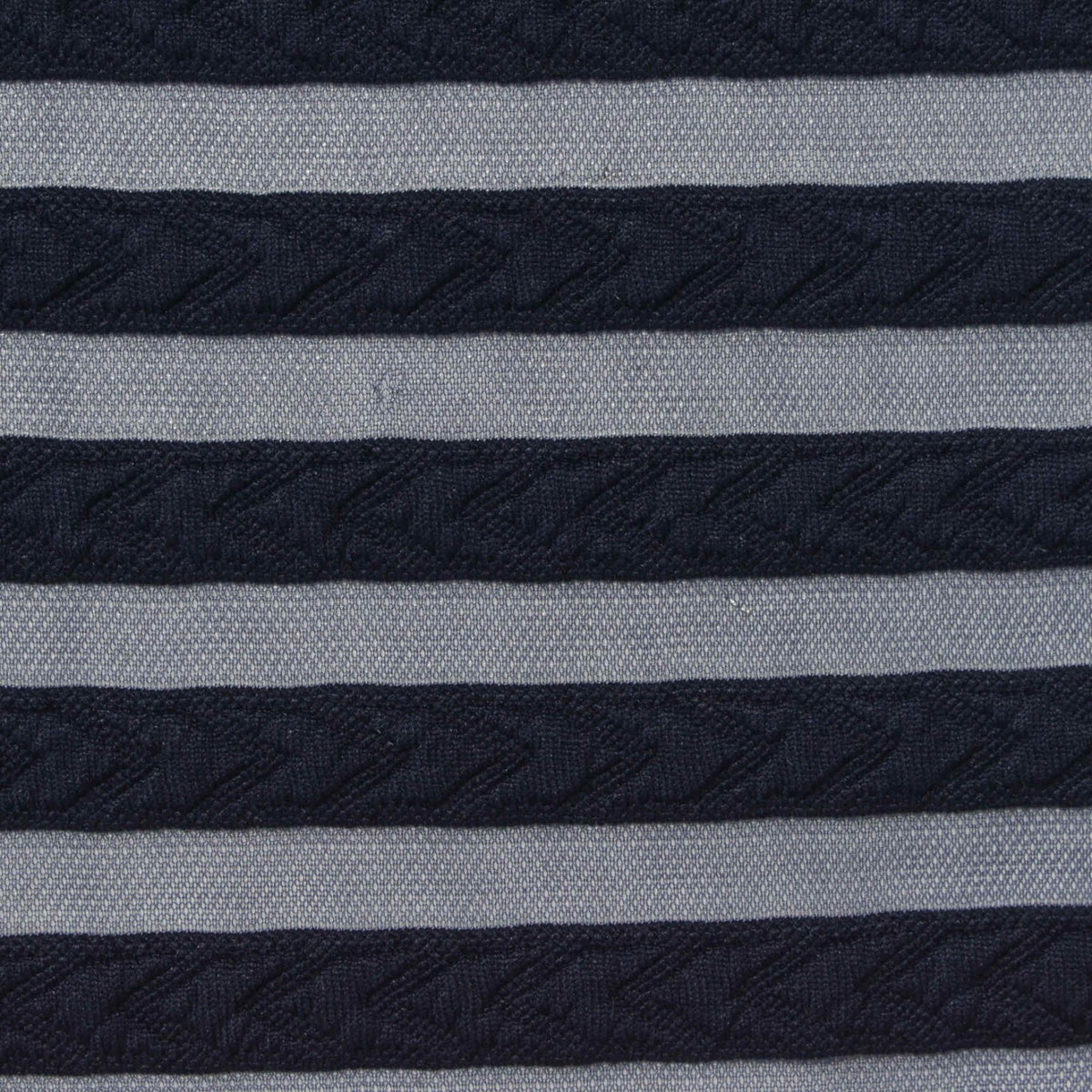 Navy Horizontal-Stripe Jacquard, Polyester