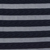 Navy Horizontal-Stripe Jacquard, Polyester
