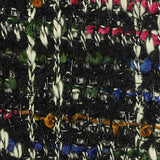 Black Plaid Bouclé, Poly-Cotton — texture