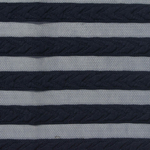 Navy Stripes Jacquard, Polyester
