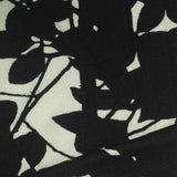 Black Floral Jersey Knit, Polyester