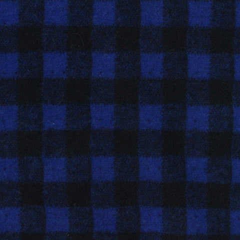 Blue Check Jacquard, Poly-Cotton