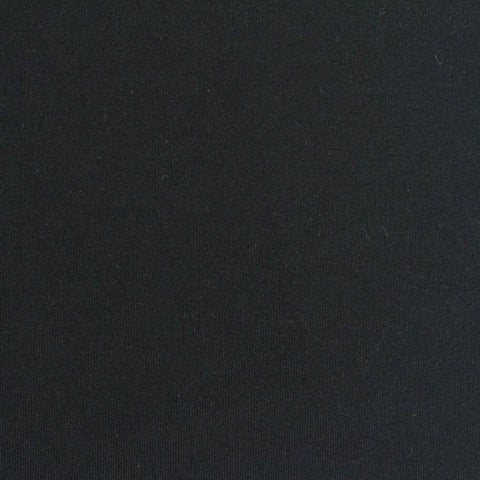 Polyester Stretch Linen-Look Fabric, 230 gsm, 160 cm — Black