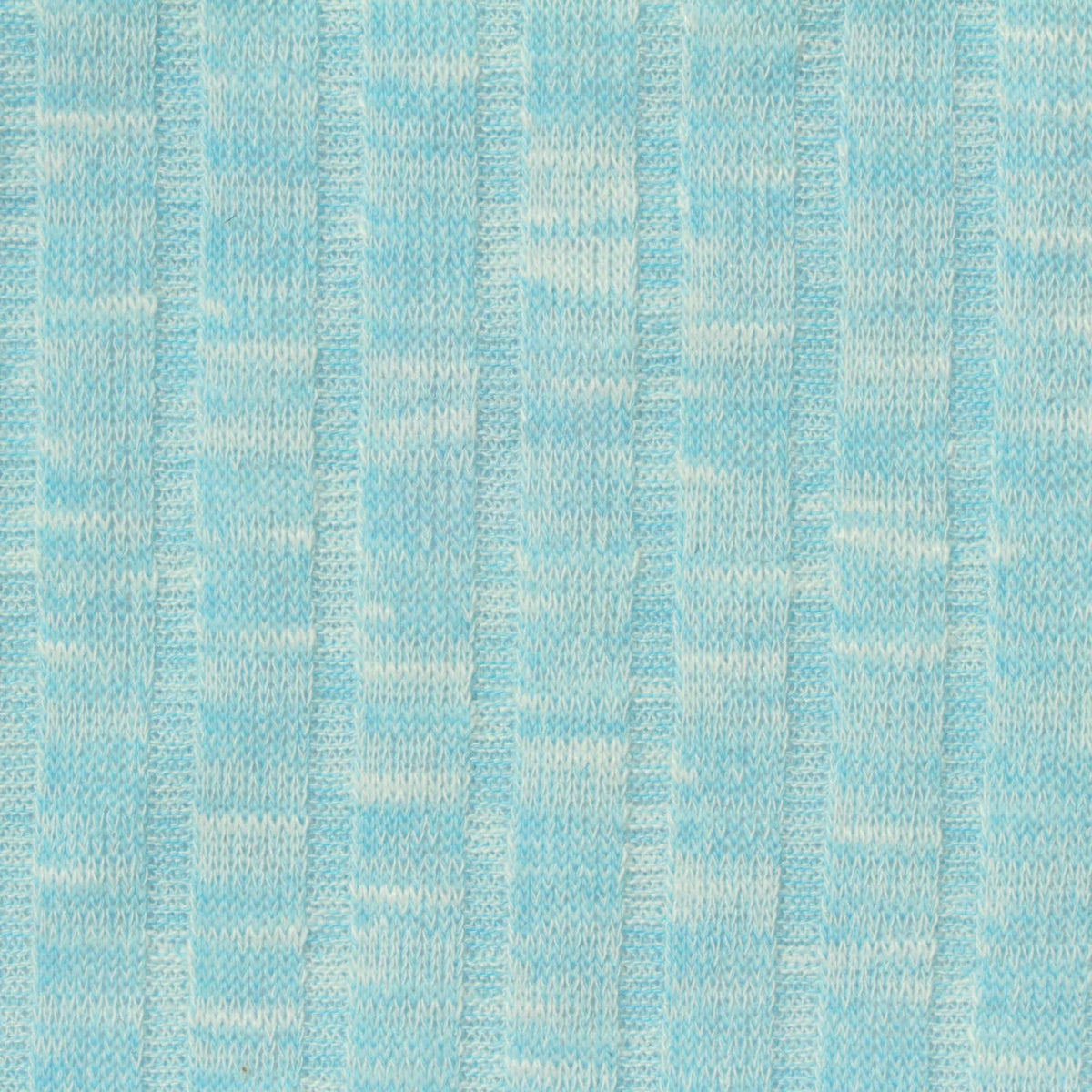 Light Blue Marl Rib Knit, Poly-Viscose, 210 gsm