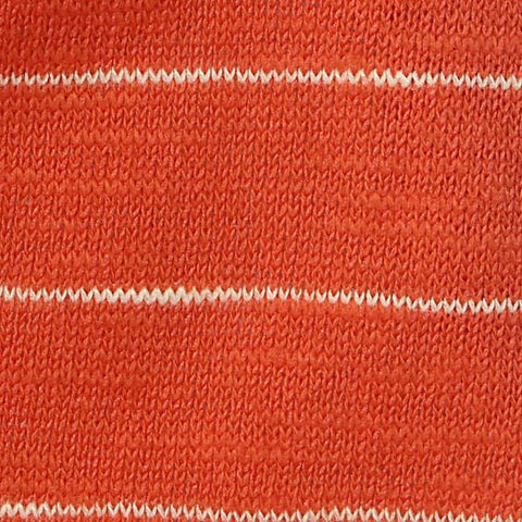 White Horizontal-Stripe Jersey Knit, Cotton-Poly