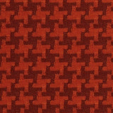 Orange Houndstooth Interlock Knit, Poly-Cotton — texture