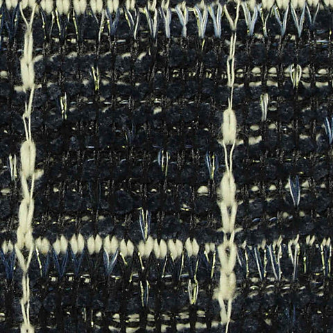 Off-White Check Bouclé, Poly-Cotton